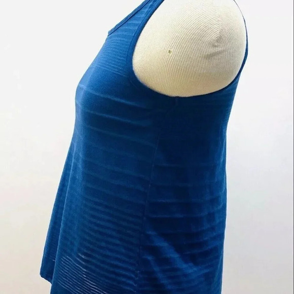 PINKY Girls Sleeveless Pullover Basic Neck Blue Striped Tank Top Size XL 14/16 - Picture 9 of 12